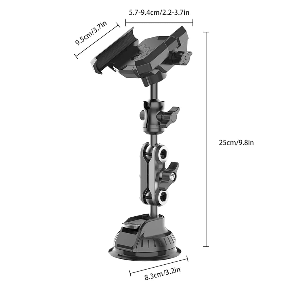 Car Phone Holder Strong Suction Cell Phone Mount 360° Rotation Cell Phone Holder Adjustable for Car Window Windshield