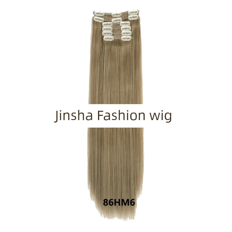 Wig Set One-Piece Seamless Long Straight Hair Piece Thickened Increase Hair Amount Nature Realistic Extension Hair Piece