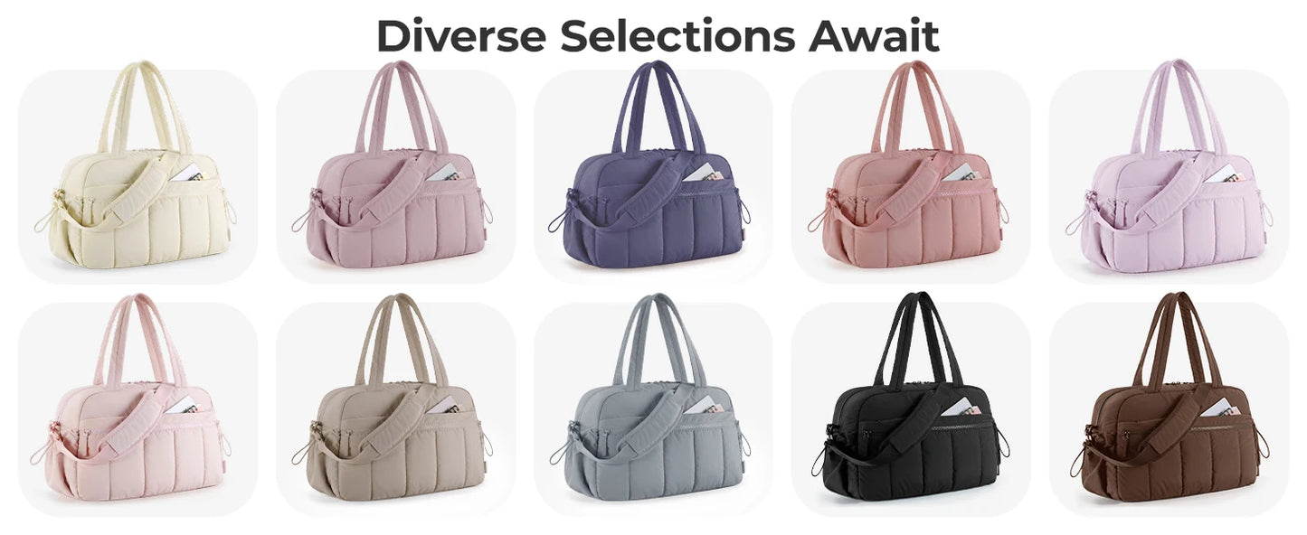 BAGSMART Women Duffle Bag for Travel with Wet Pocket Lightweight Water Resistant Carry on Weekender Gym Bag