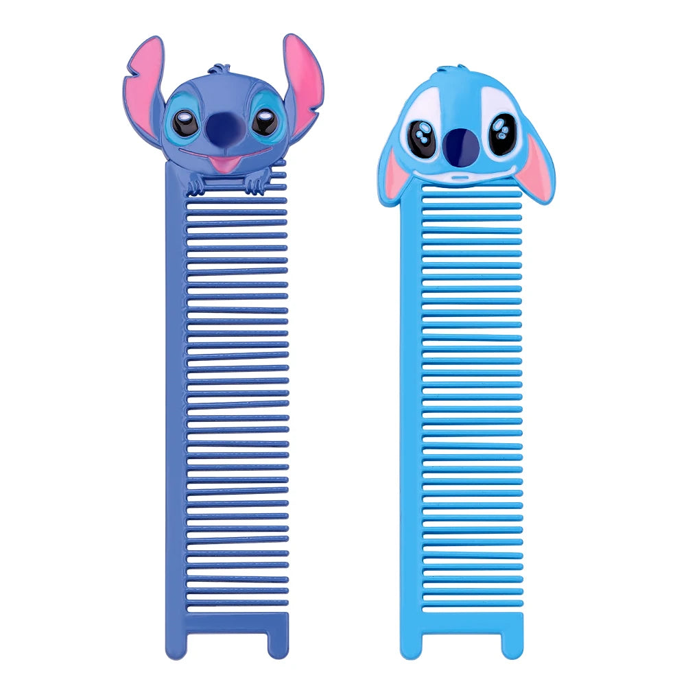 Cartoon cute Stitch makeup brush, soft fiber makeup brush, Stitch portable comb, Stitch eye shadow brush, suitable for girls' bi