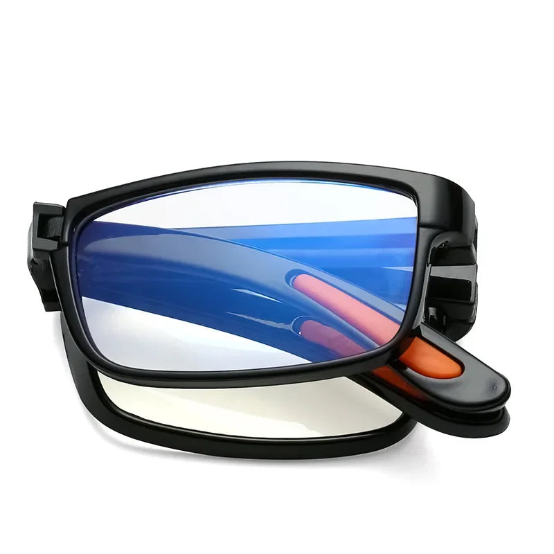 Portable Glasses Men Women Folding Reading Glasses with Case Anti Blue Light Eyeglasses Presbyopia Retro Unisex Pocket Glasses