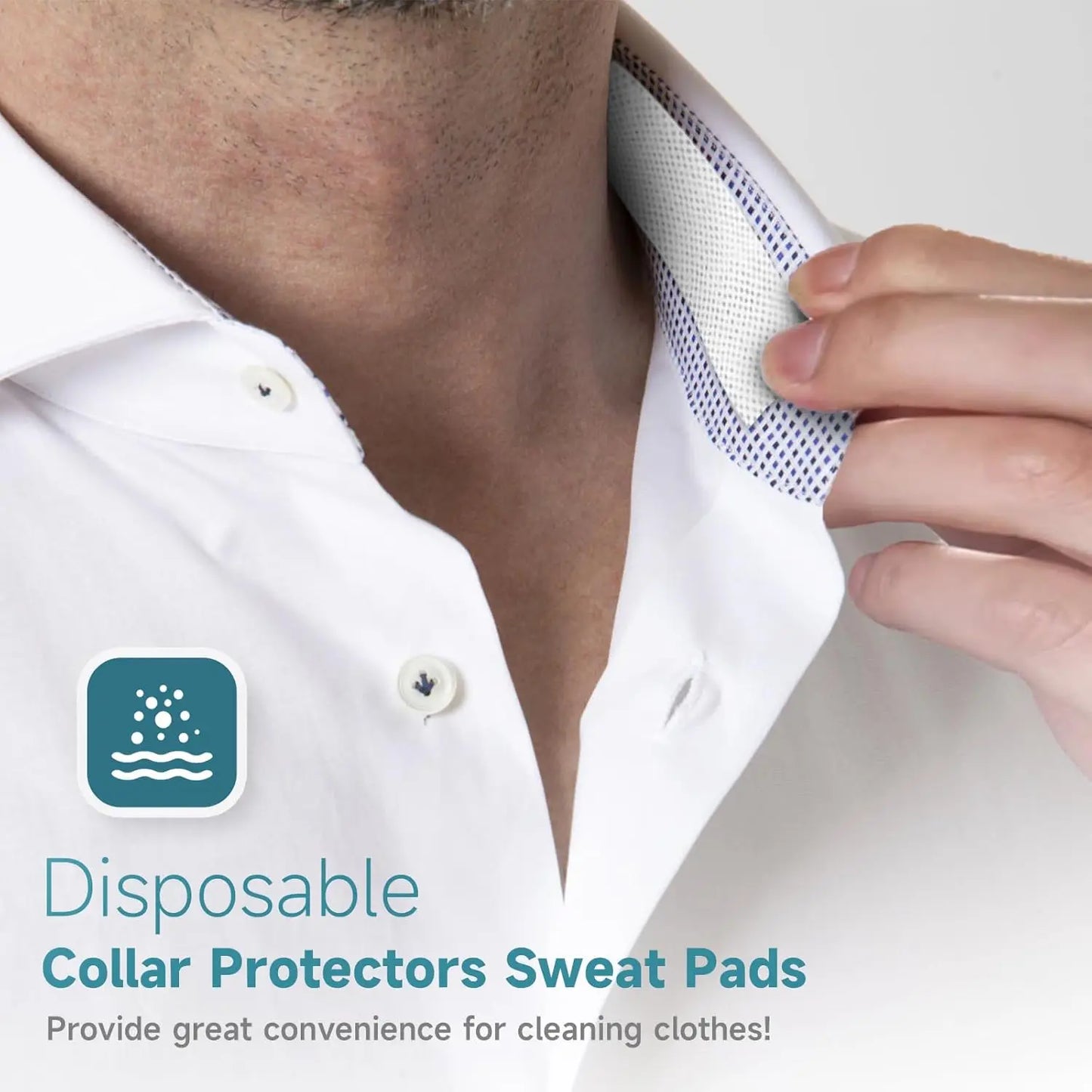 8/80M Hat Shirt Collar Anti-dirty Grime Protector Fixing Sticker Self-adhesive Disposable Tape Rolled Sweat-absorbent Tape