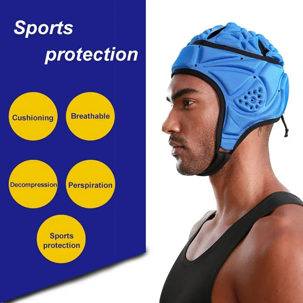 Adult Rugbys Football Helmet Headguard Goalie Hat Caps Soft Protective Rugbys Headguard