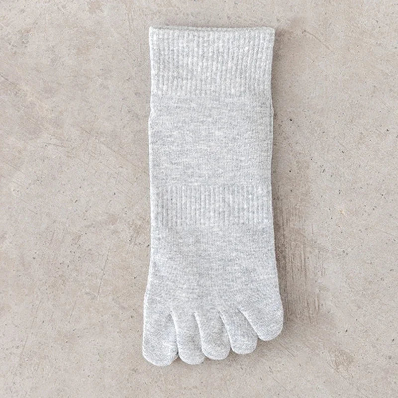 Men's Five Finger Ankle Sport Socks Cotton Breathable Mesh No Show Socks with Toes Fashion Sweat-absorbing High Quality Sokken