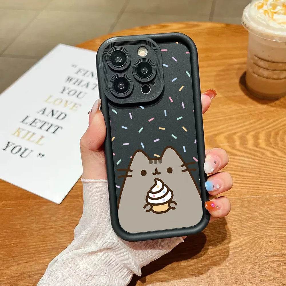 Funny Lovely Pusheen Cat Phone Case For Xiaomi Mi 15 14 13 12 11 Lite Poco M6 X7 X6 F4 F5 X3 X4 X5 C40 GT Pro Ultra 4G 5G Cover