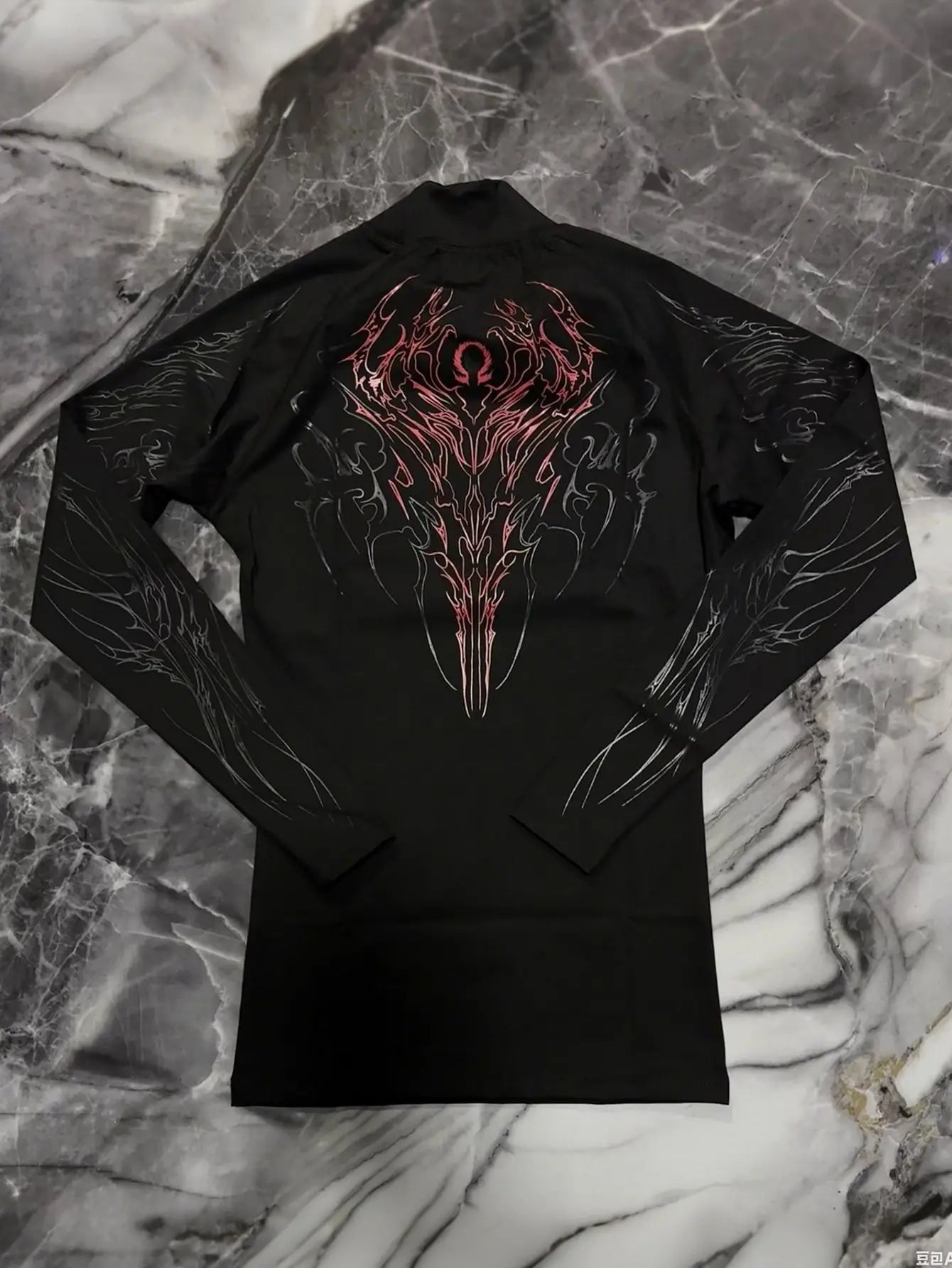 Men's High-neck Printed Tight-fitting Clothes For Fitness Training Quick-drying Clothes Elastic And Breathable For Exercise