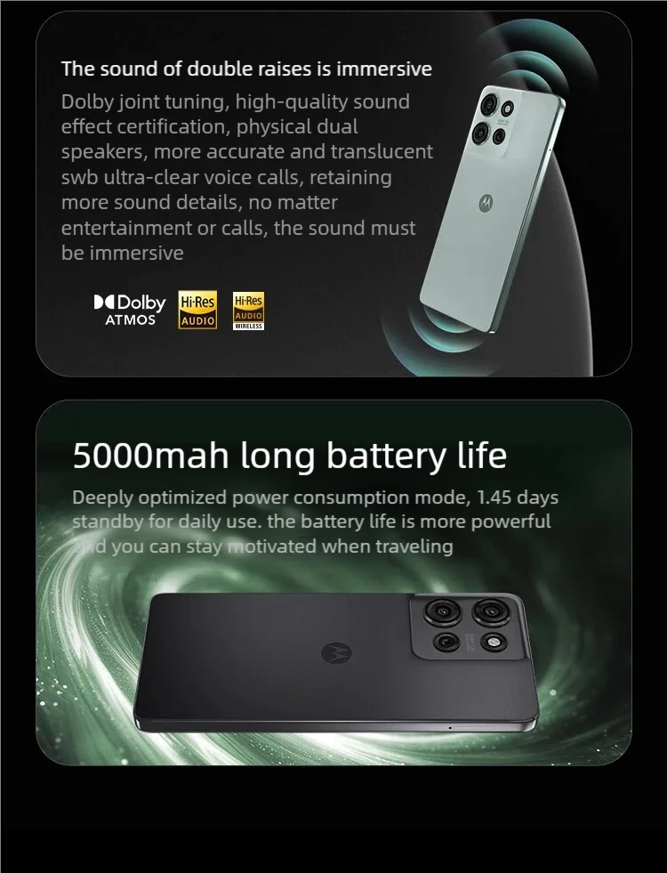 Motorola Moto G75 5G Global ROM Smartphone Snapdragon6 Gen3 5000mAh 6.8" 120Hz  50MP Camera