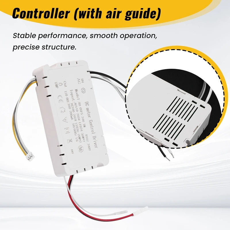 Ceiling Fan Remote Control Kit with 6 Speed Settings, Replacement Ceiling Fan Remote, Dimming Controls, 110-265V-A68X