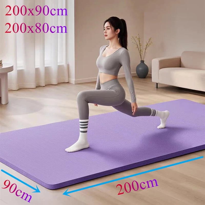 Widening By 90cm Yoga Mat Length 200cm Moisture-proof Outdoor Non-Slip Durable Camping Picnic Mat Exercise Gym Fitness Workout