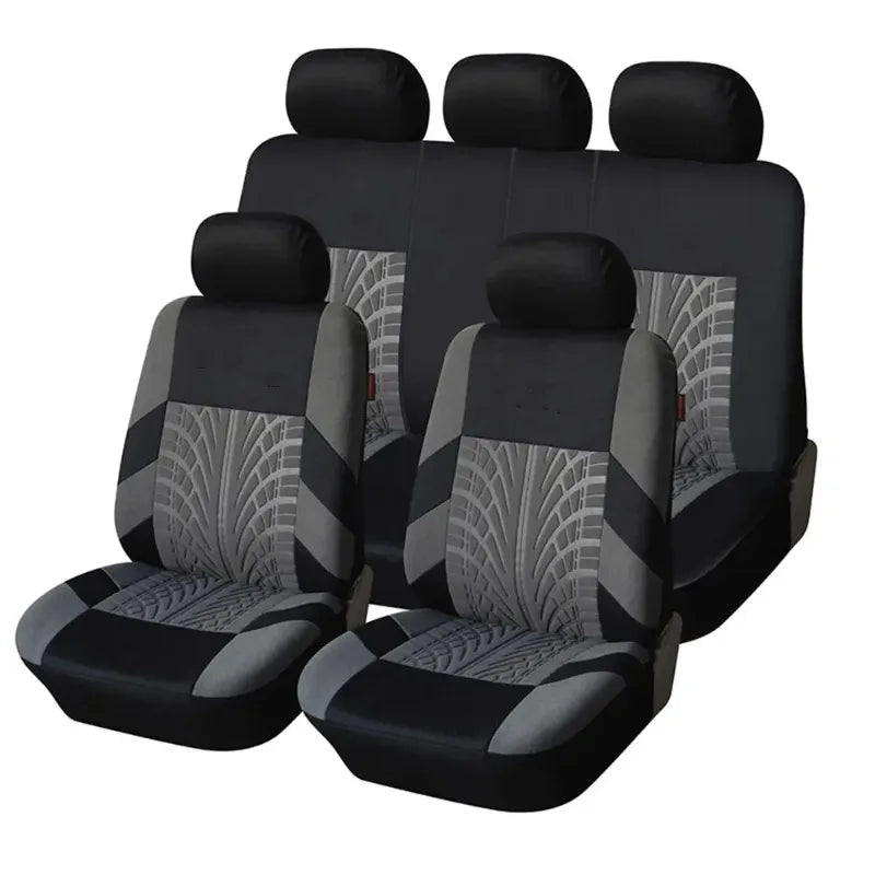 Car Seat Covers Full Set Front Split Rear Bench For Car Universal Cloth SUV Sedan Van Automotive Interior Covers Car Seat Cover