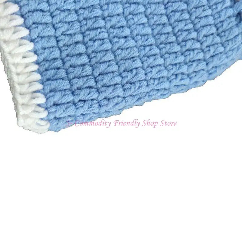 Newborn Photography Set Bath Gift Woven Photography Props Boxing King Blue Red Pink Boxing Suit Handmade Crochet