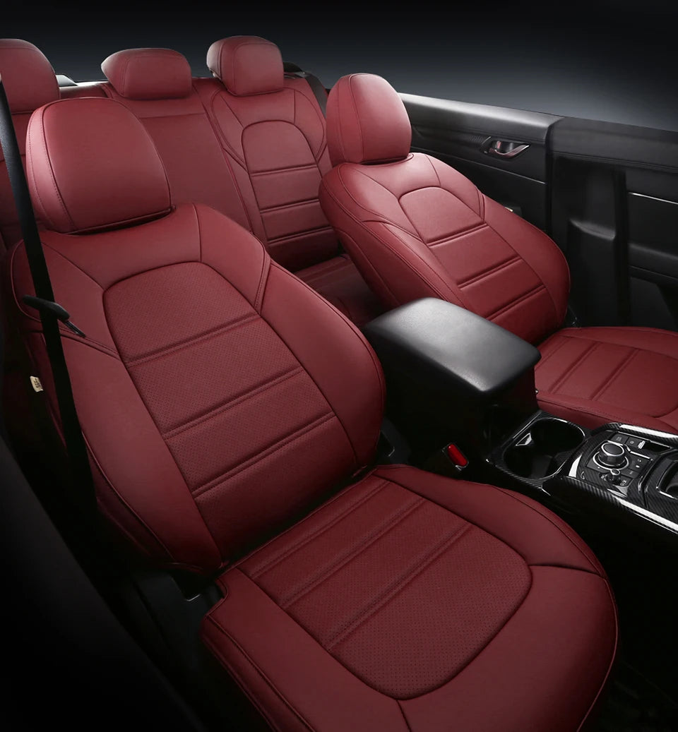 Custom Car Seat Cover For Mazda 3 Bk Bl Cx4 Cx7 6 Cx3 Cx30 Cx5 Atenza Luxury Leather Man Woman Gifts Auto Interior Accessories