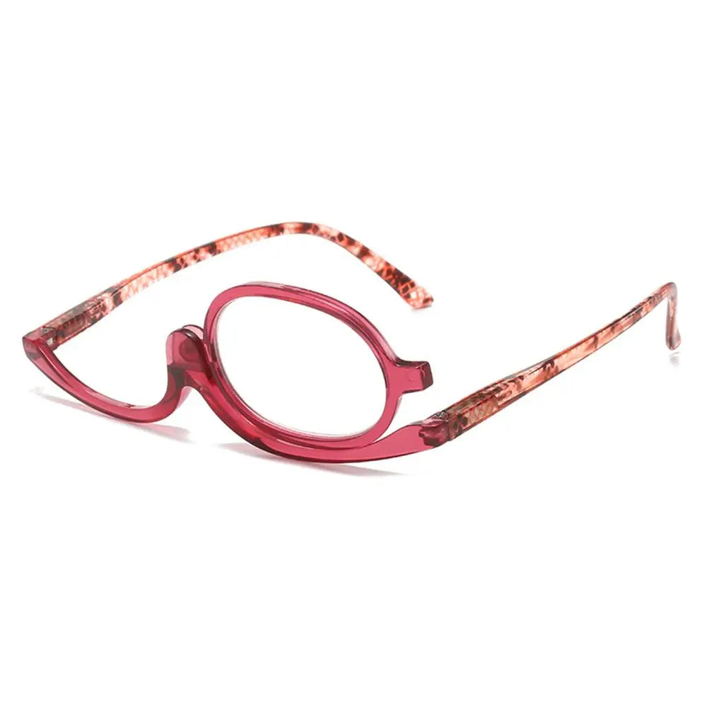 New Rotating Magnifying Makeup Reading Glasses For Women Folding Clamshell Cosmetic Presbyopic Glasses For Elder Unisex