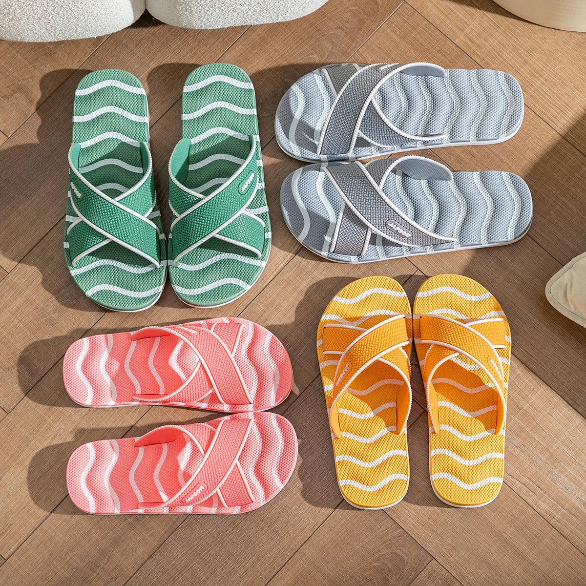 Summer Men Women Indoor Home Slippers Soft House Shoes Slides Guest Shoes Sleepers Slipers Room Bedroom Bathroom
