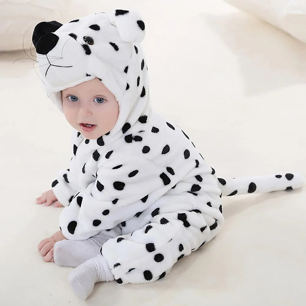 Baby Kigurumi Dragon Cow Monkey Animal Cosplay Costume Baby Girl Pajamas Winter Plush Jumpsuit for Toddler Boys 1 to 2 3 4 Years