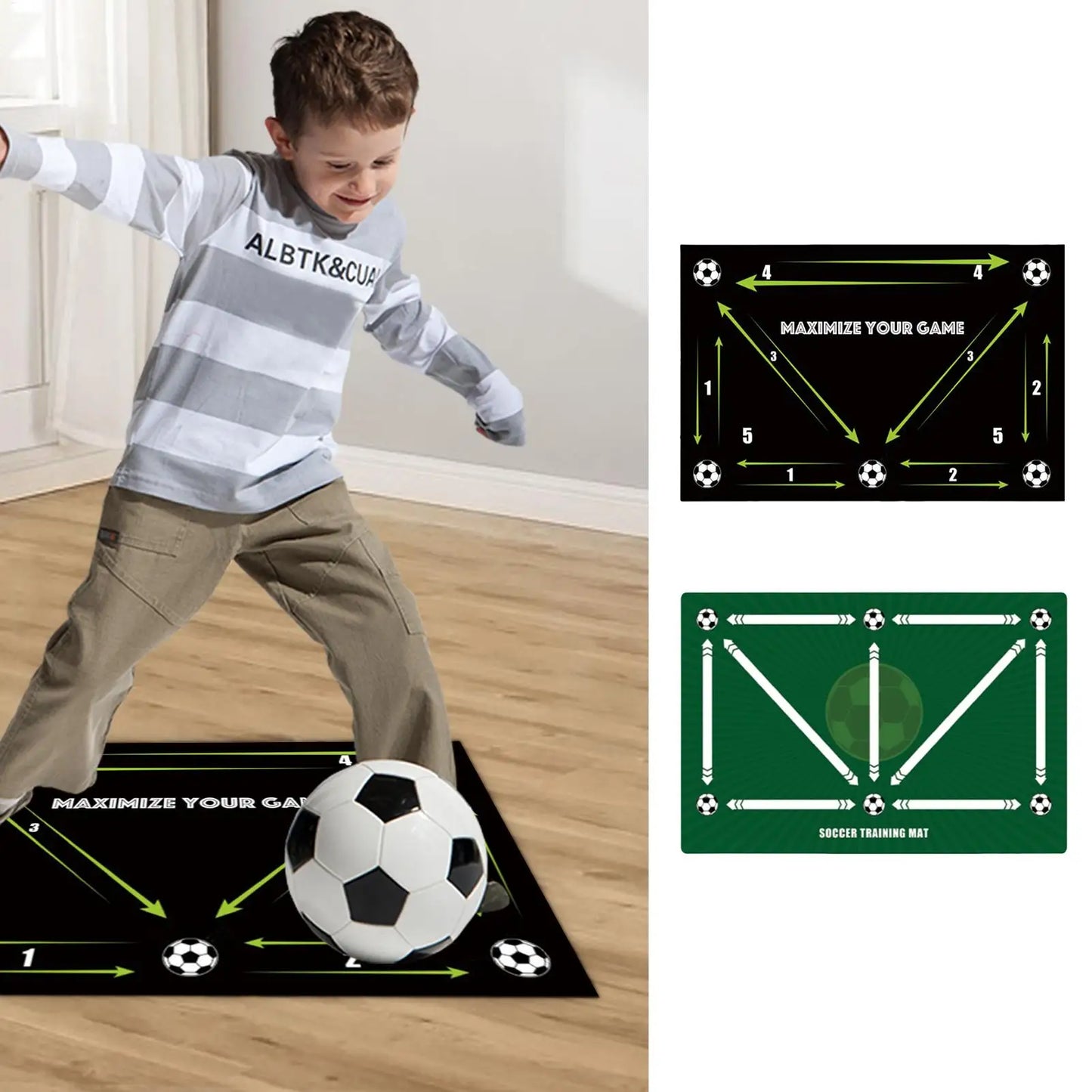 Football Training Mat Durable Non Slip Foldable Kids Adults Dribble Training Mat Football Training Indoor Outdoor Equipment