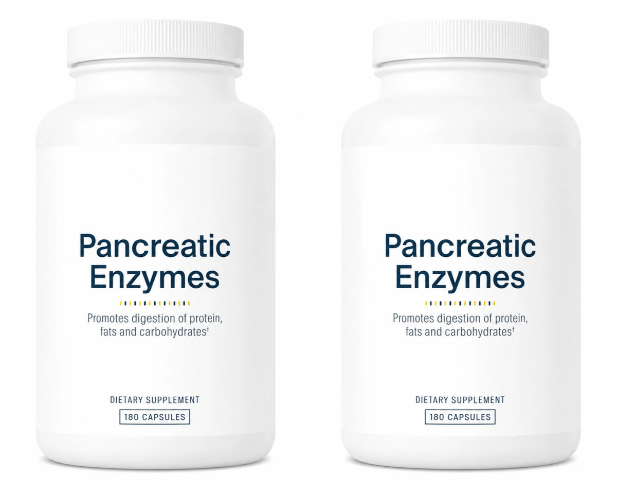 Digestive Enzyme Supplement 180 Capsules Pancreatic Enzyme Blend Protease Amylase Lipase Supports Protein Fat Carb Digestion