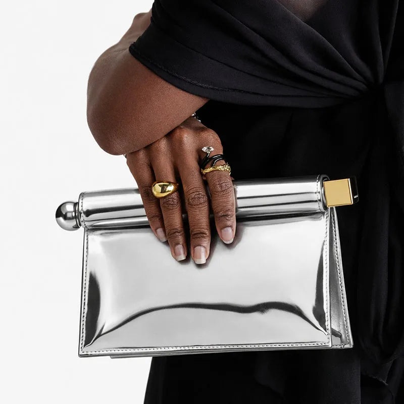 Luxury Designer Handbag for Women New Fashion Take-out Clutch with Metal Dreses Purses Prom Bag for Ladies Crossbody Bag