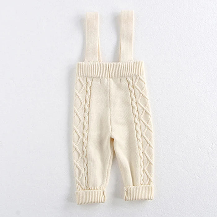 2024 New Autumn Winter Children Knitted Clothes Suit Long Sleeved Knitted Pullover+Jumpsuit Newborn Baby Boys Girls Clothing Set