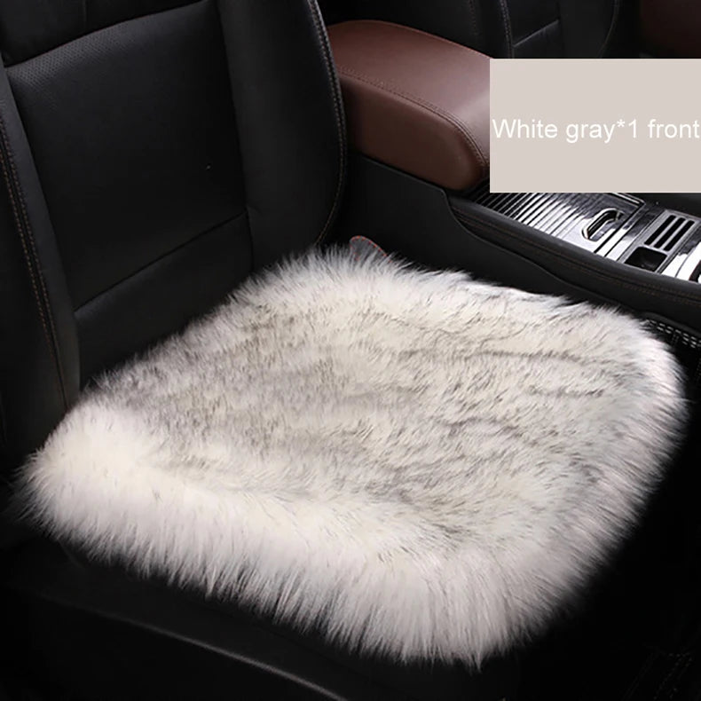 Artificial Wool Car Seat Cushion Winter Plush Auto Seat Cloak Universal Warm Car Seat Cover For Kia Lada Vesta Renault Skoda etc