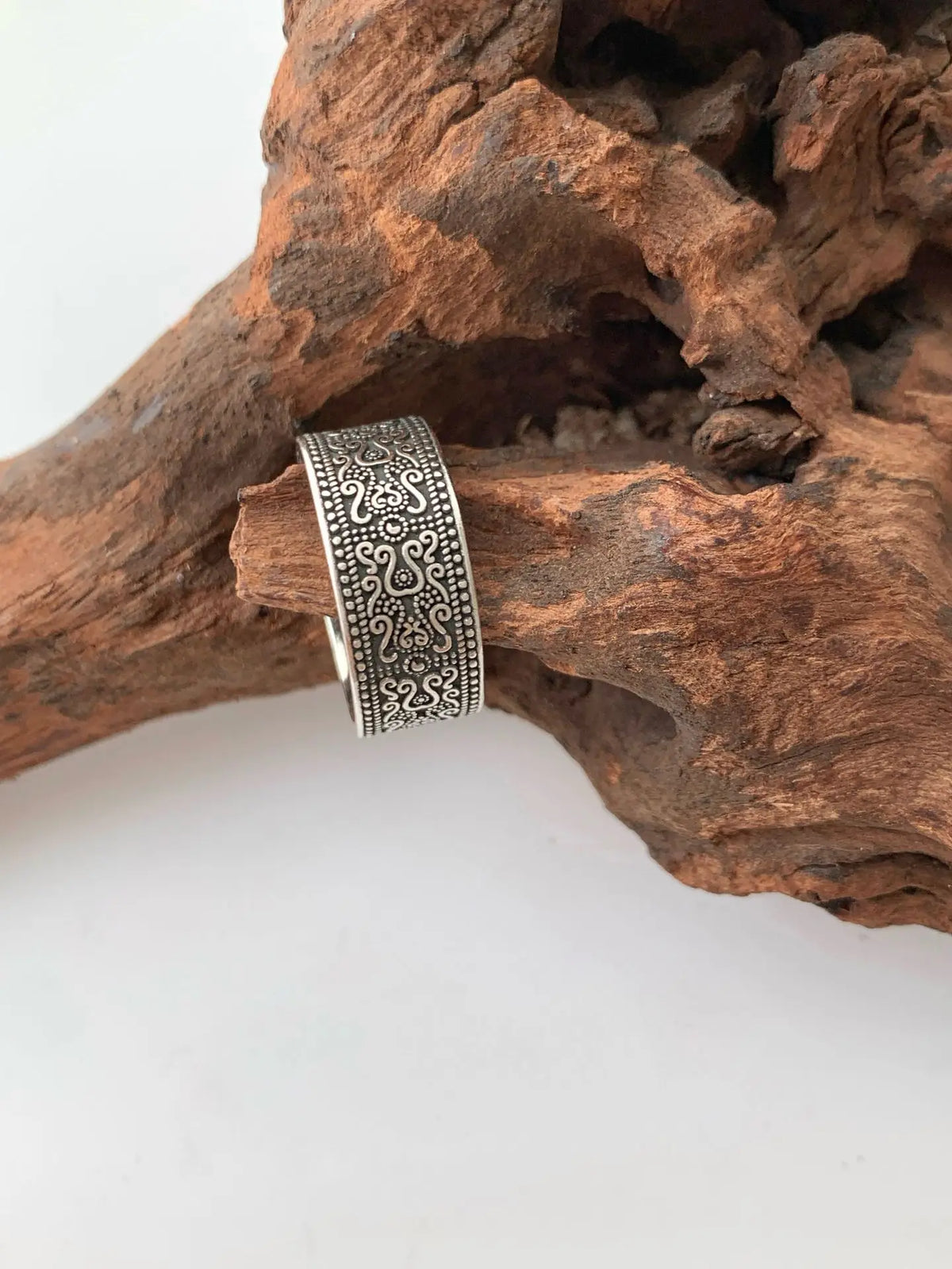VENTFILLE 925 Sterling Silver Arabesque Pattern Ring For Women Vintage Aesthetic Simple Trend Ethnic Jewelry Gift Dropshipping