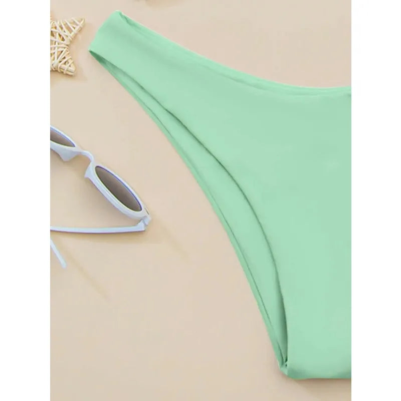 Sexy Bikini Women Cross Halter Underwire Swimsuit Split Push Up Bikini Set Female Bathers Swimming Summer Beachwear Bathing Suit