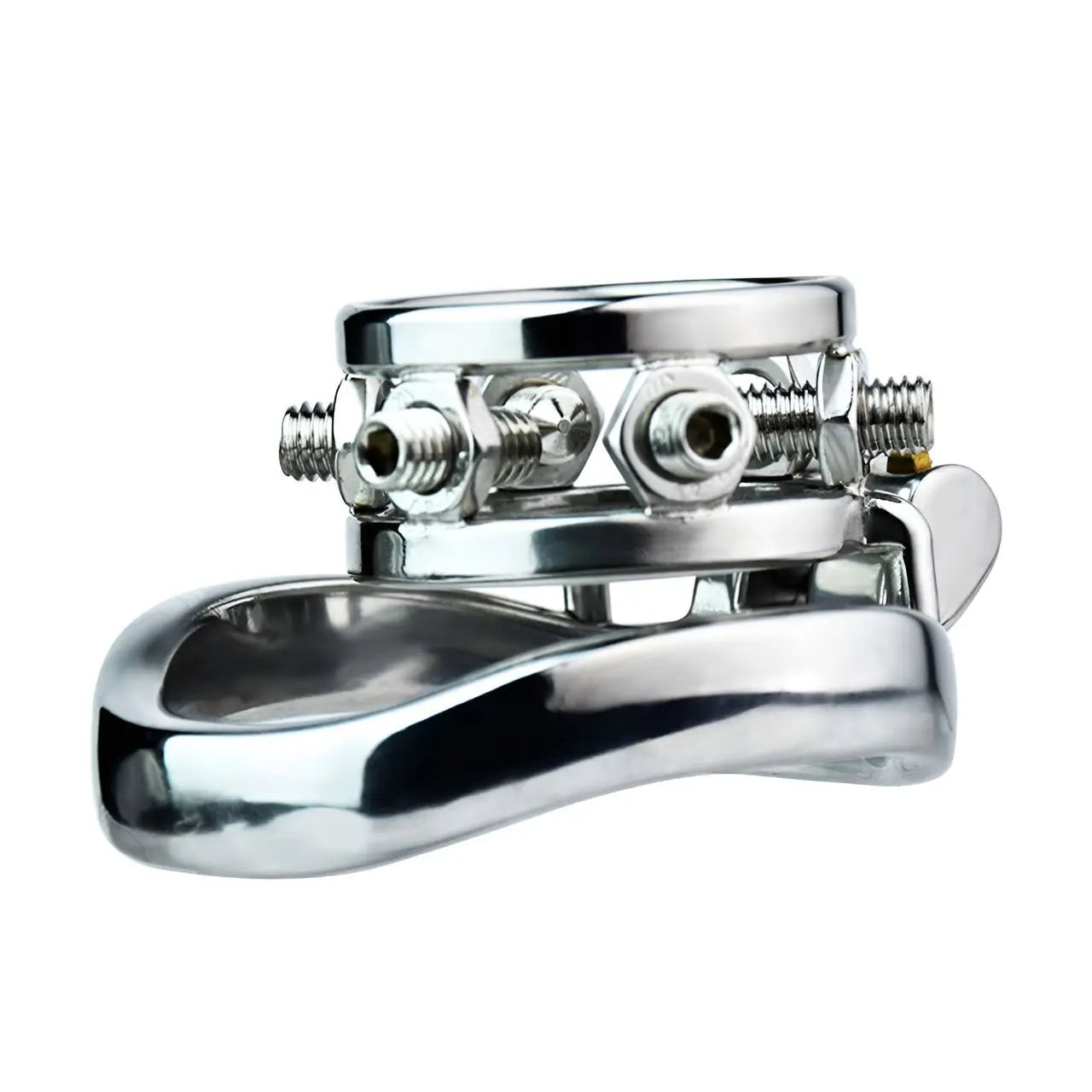 FRRK Stainless Steel Cock Cage Spiked Chastity Band Device Hex Lock Screw Penis Sleeve Ring Sexy Adult Man Urethral Lock for Men