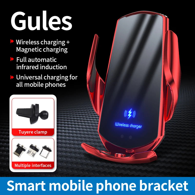Car Wireless Charger Air Vent Car Phone Holder Fast Charging Station Car Bracket For iPhone 17 16 15 14 Samsung Xiaomi Oppo Vivo