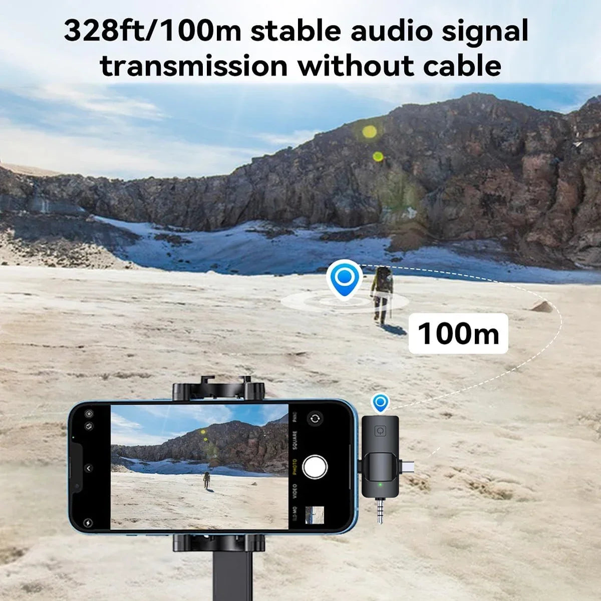 3in1microphone for IOS/Android Wireless Lavalier Microphone Video Recording Noise Reduction Live Streaming Clip-on Microphone