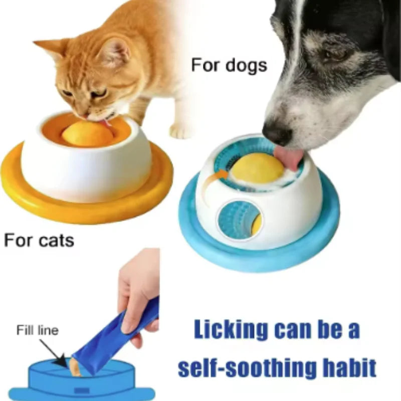 Pet Lick Toy Slow Feeding Dispenser Interactive Enrichment Training Crate Accessory for Dog Cat Puppy