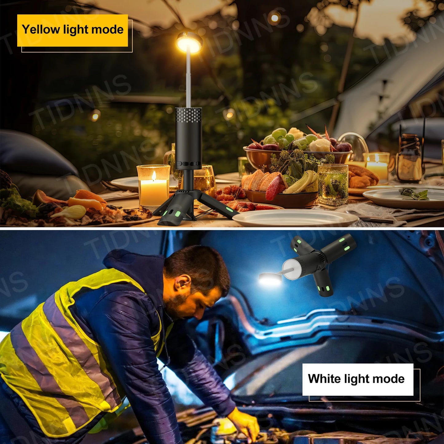 10000mAh Camping Light USB Rechargeable LED Emergency Lamp Outdoor Portable Lanterns with Magnetic for BBQ Tents Battery Bulb