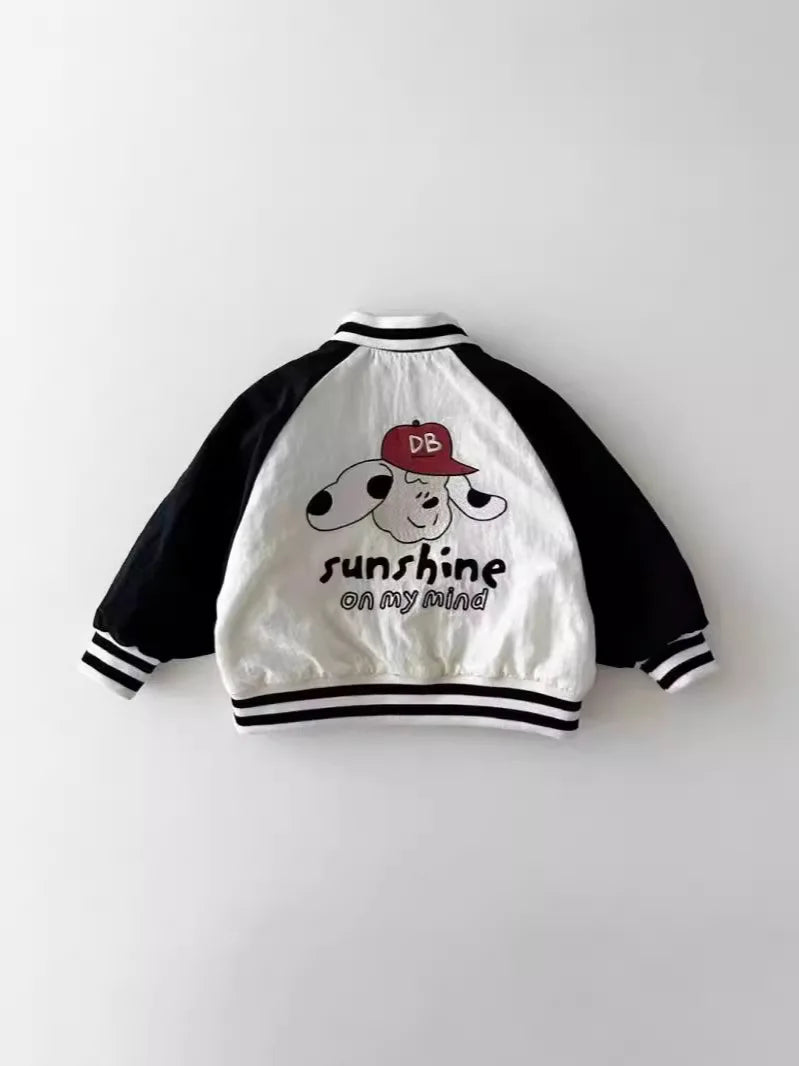 2025 Autumn New Baby Long Sleeve Coat Fashion Kids Boys Baseball Uniform Cotton Girls Casual Reversible Jacket Children Clothes