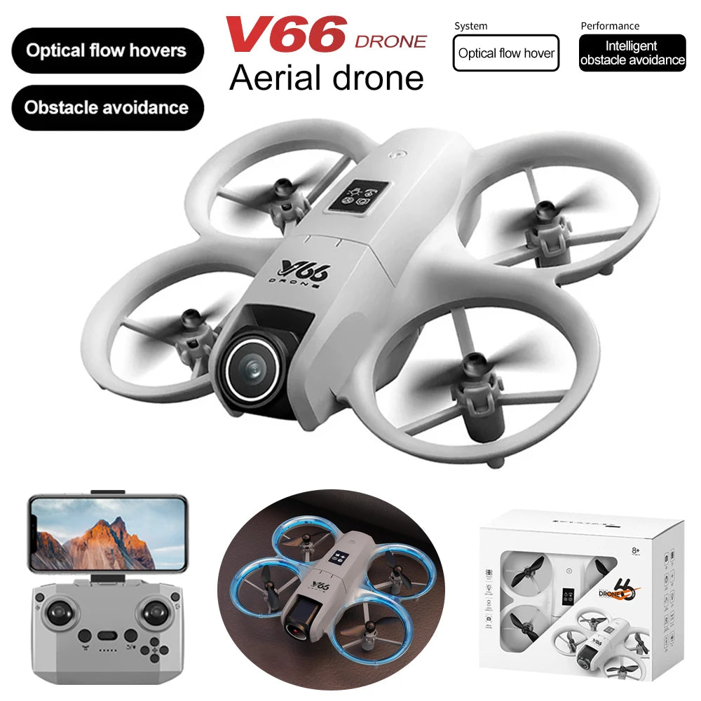 NEW Original V66 MINI Drone 4K Professional HD Aerial Photography Obstacle Avoidance FPV Dron HD Dual Camera RC Quadcopter Toys
