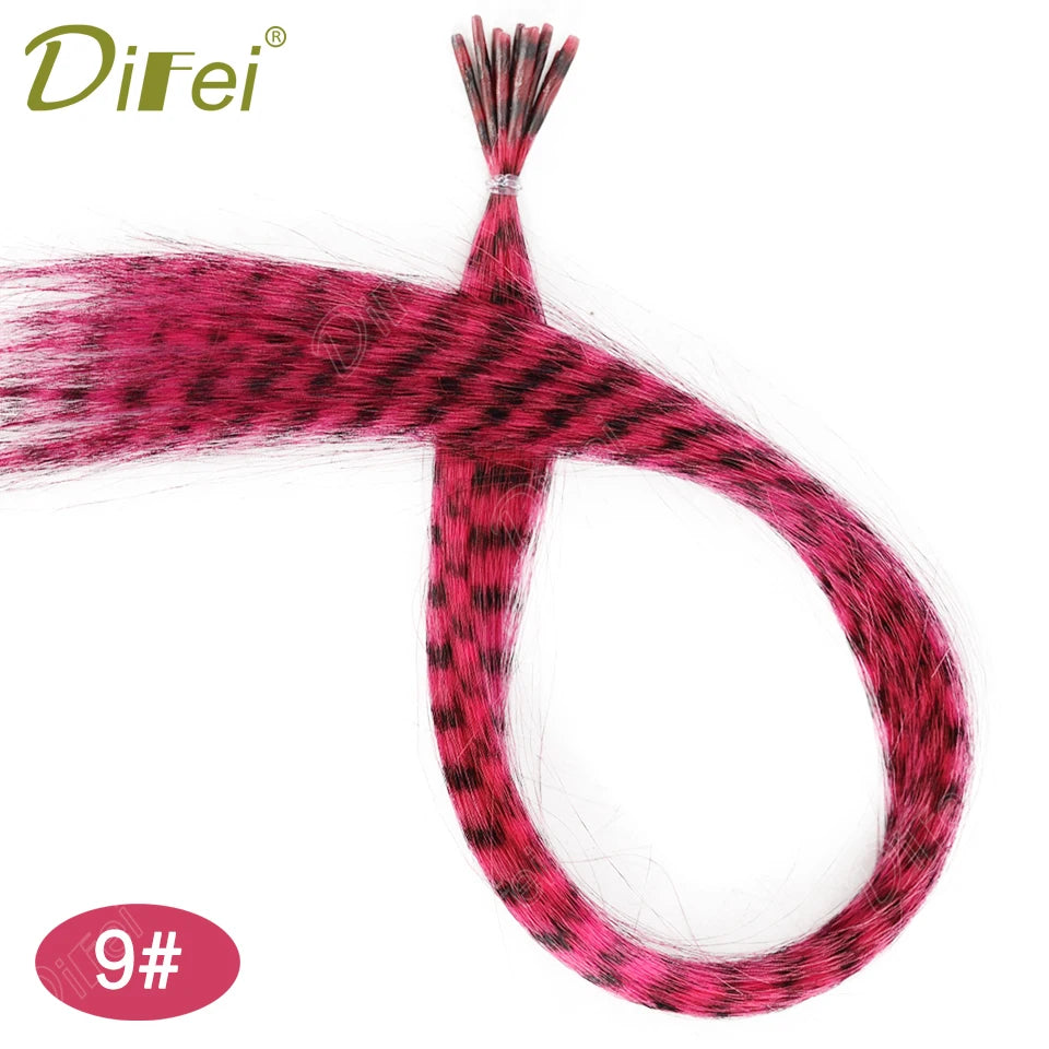 Synthetic Wig Extensions for Women 10 Strands/Pack Colorful Feather Hair Extensions Wig Accessories Suitable for Daily Wear