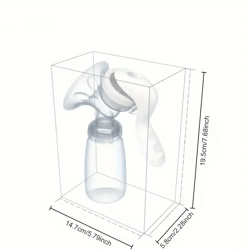 1PCS Painless & Portable Manual Breast Pump - High Suction, Chemical-Free Milk Collector for Postpartum Moms, Milking Machine