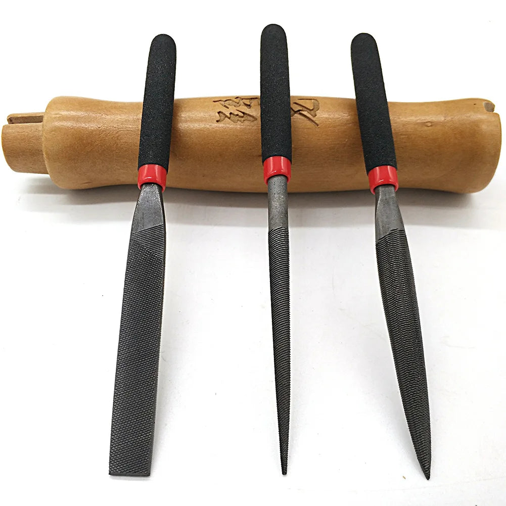 Hand Operated Tools Files Model Files Reliable 3Pcs/Set Half Round File Mini Files Round File Steel Flat File Home