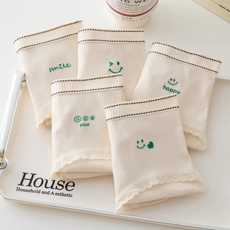New 5PCS/Set Women's Underwear Cute Bear Cotton Panties Briefs For Girl Ladies Sexy Lingerie Cartoon Female Pantys Underpants