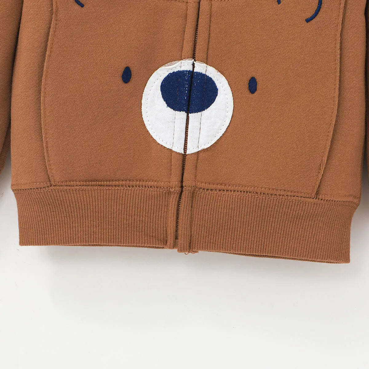 Infant Baby Boy Clothes Sets Winter Warm Cotton Hoodies+Romper+Pants Toddler Girls Clothes Hooded Coat+Jumpsuit+Trousers 3 PCS