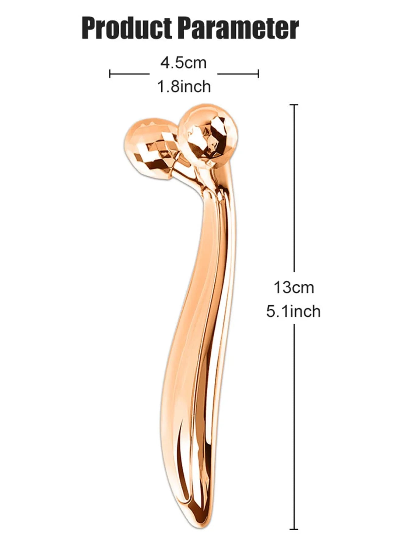 3D Roller Massager Facial Manual Rotating Massager Y-Shape Face Lifting Wrinkle Reducing Massager Body Relaxation Massage Tool