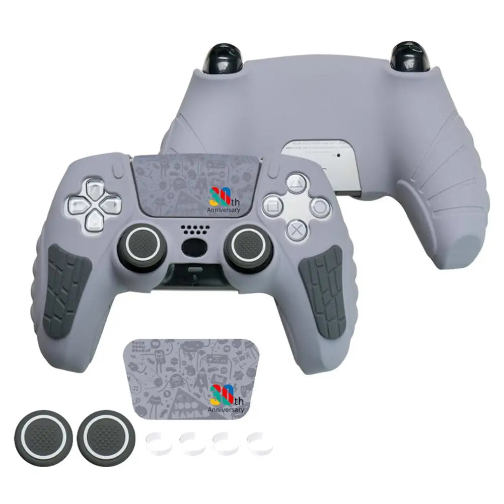 For PS5 Controller Anti-Slip Silicone Cover 30th Anniversary Limited Edition With Touch Screen Sticker For PS5 Controller Shell