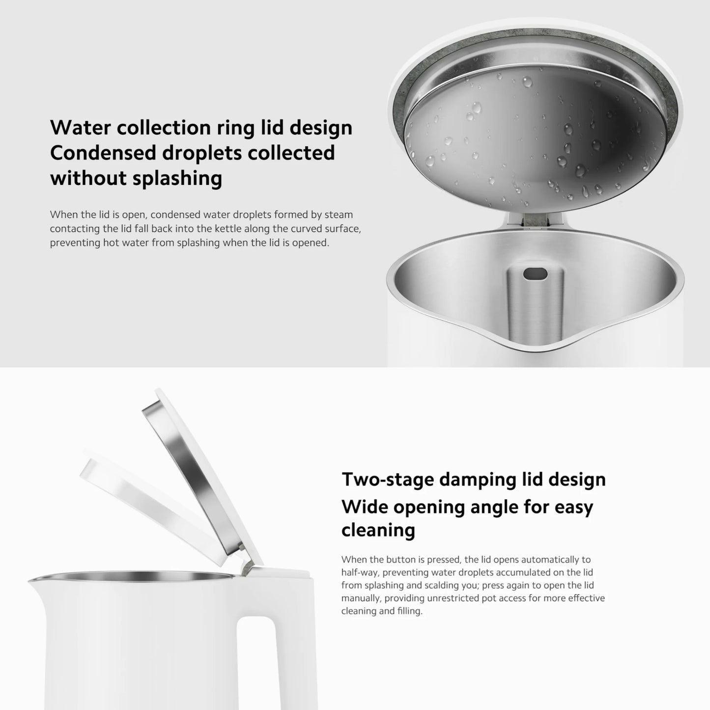 Xiaomi Electric Kettle 2 1800W 1.7L Kitchen Appliances Two-stage Damping Lid Design Dry Burning Automatic Power-off Fuse Protect