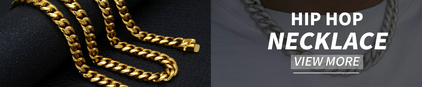 Uwin 12mm Cuban Link Chain Black Panther Zinc Alloy Bullets Necklace For Men Full Setting Rhinestones Fashion Jewelry For Gifts