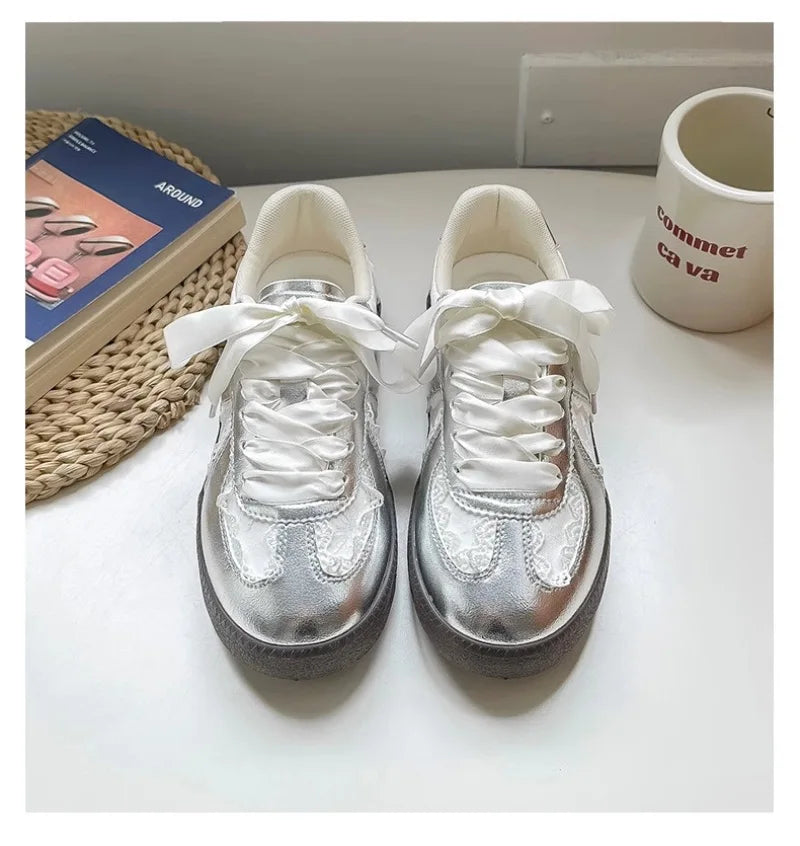 Women's Sneakers Luxury Brand Casual Shoes Light Comfortable Walking Shoes for Women Lace Up Flats Fashion Designer Ladies Shoes