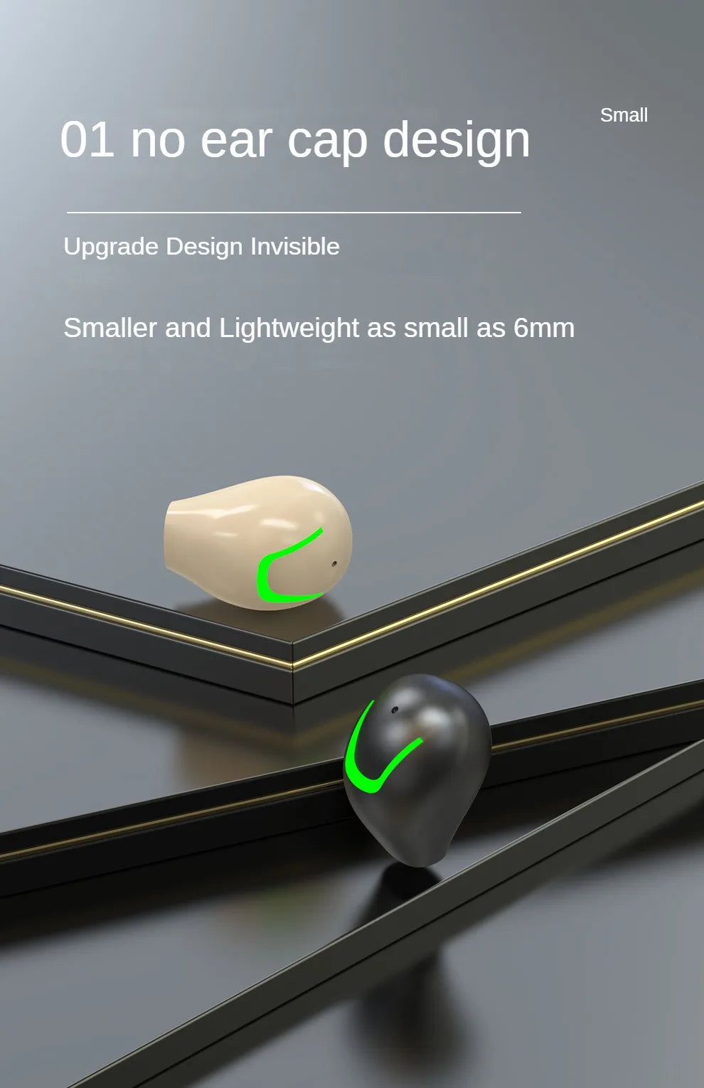 Mini Invisible Headset Bluetooth 5.3 in-ear Earphone TWS Wireless Headphone Noise Reduction HiFi Earbuds for XIAOMI iPhone