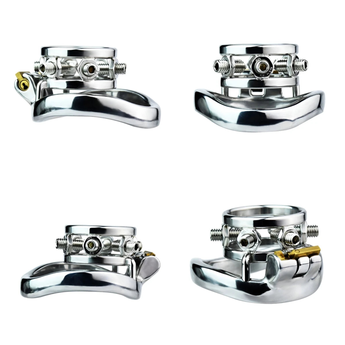 FRRK Stainless Steel Cock Cage Spiked Chastity Band Device Hex Lock Screw Penis Sleeve Ring Sexy Adult Man Urethral Lock for Men