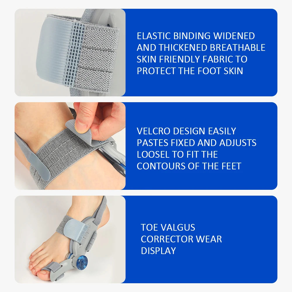 Bunion Adjuster Knob Adjustable Foot Hallux Valgus Braces Toe Straightener Pedicure Finger Toe Adjuster Unisex
