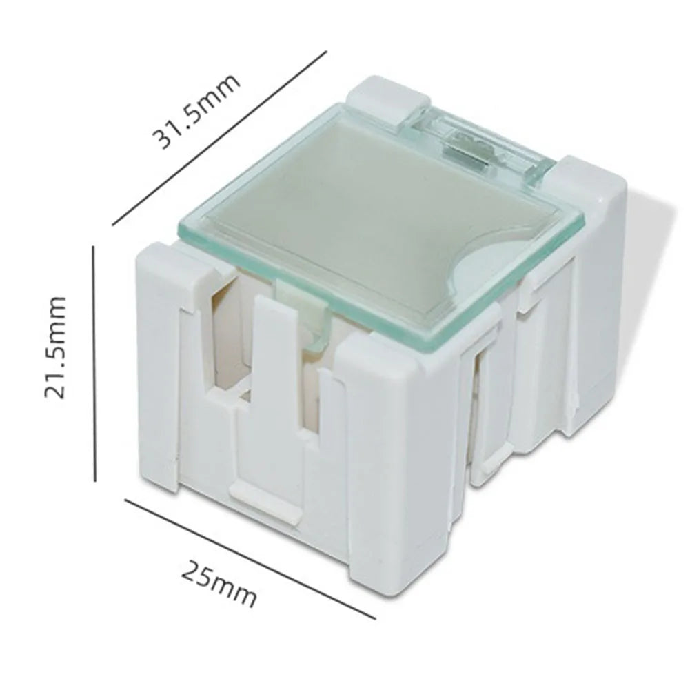 10pcs Electronic Component Container Cases Mini Storage Boxes Kit Plastic Mini Tool Box For Chip Screws Nuts 31.5x21.5x25mm