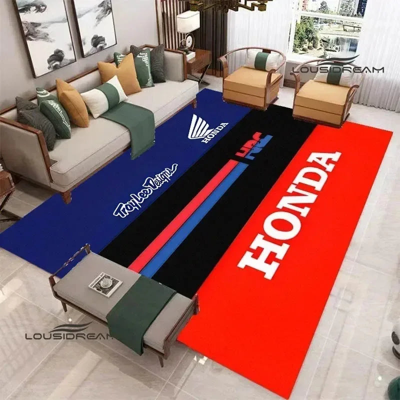 HRC HONDA Motorcycle Logo Printed Carpet Non-slip Carpet Carpets for Living Room Yoga Mat Outdoor Carpet Birthday Gift