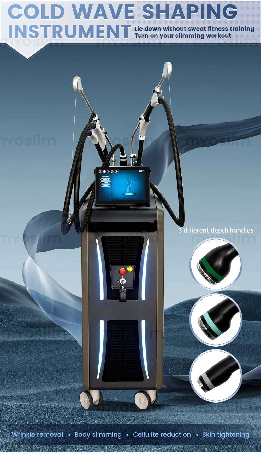 New Pro 3 Handles Micro Wave 80% Fat Reduction Safe Weight Loss Body Slimming Eliminate Double Chin Removal