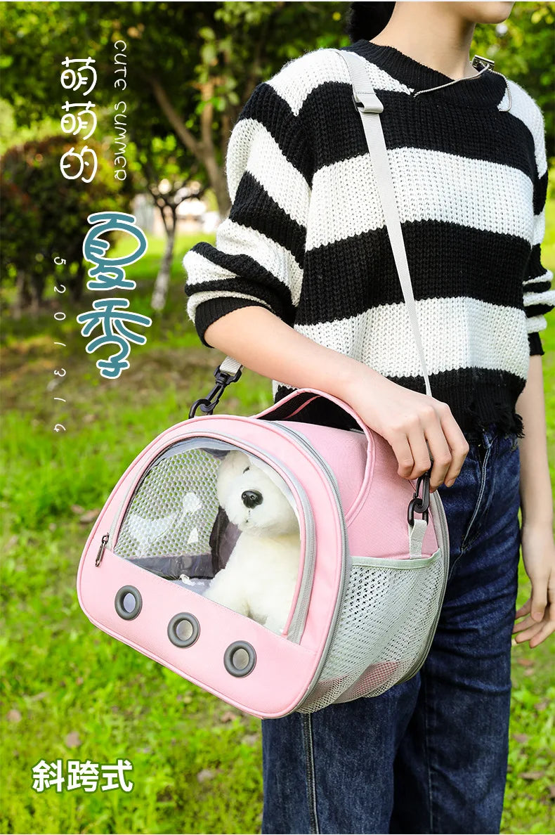 Cat bag, convenient for going out, pet dog, hamster, hedgehog, travel backpack, convenient outdoor bag bird mouse guinea pig bag